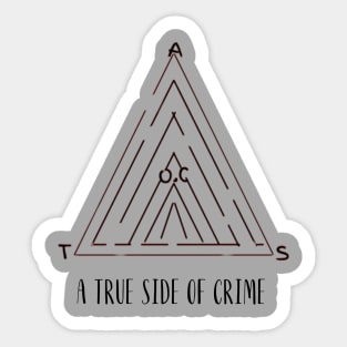 A TRUE SIDE OF CRIME LOGO Sticker